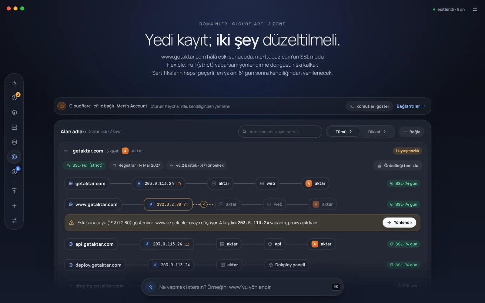 Kule: Domainler